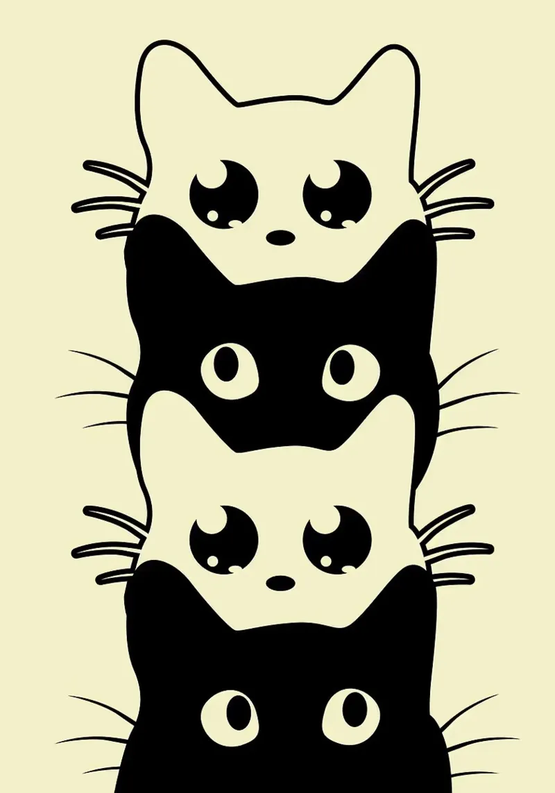 gatto facce di gatto baffi occhi pellicola backlit da Purrfect Whiskers Art
