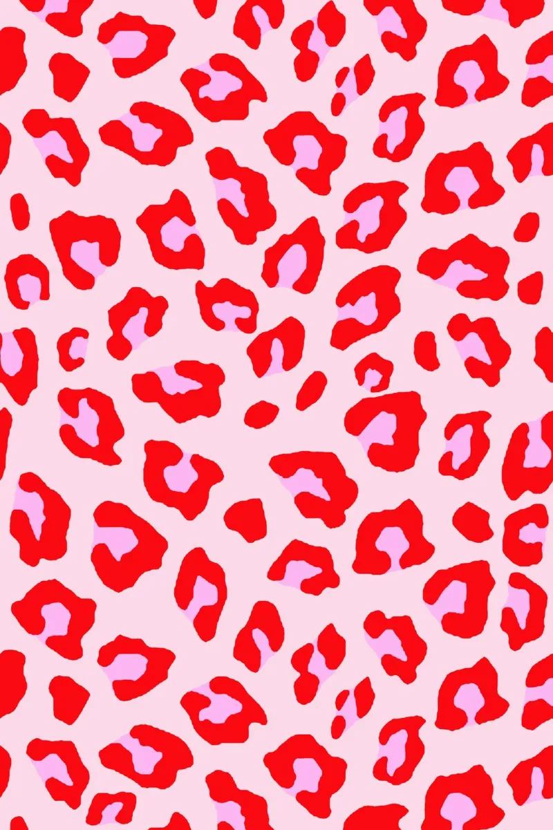 Leopard Print Red and Pink canvas by SilverPegasus