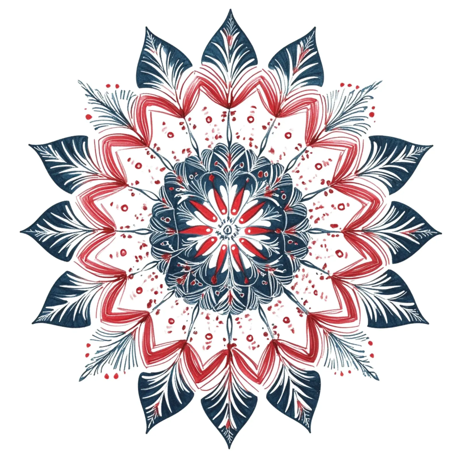Mandala di Natale poster con telaio in alluminio da Spiritual Touch