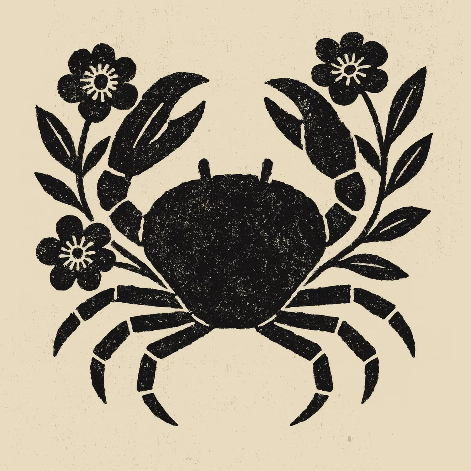 Crab And Flowers No 02 pellicola backlit da treechild