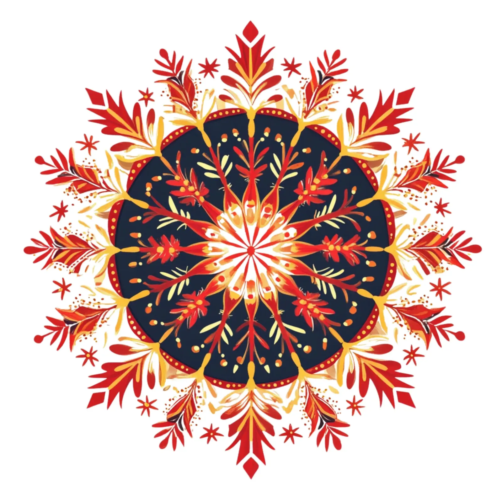Mandala de Navidad lienzo con Marco flotante de Spiritual Touch