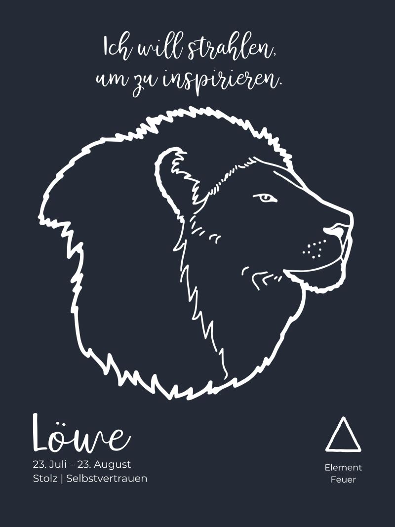 Löwe (23. Juli - 23. August) Poster von astrobrille
