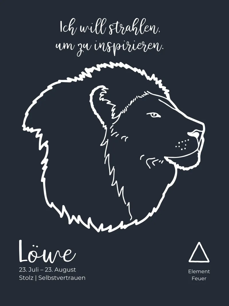 Leone (23 luglio - 23 agosto) poster da astrobrille