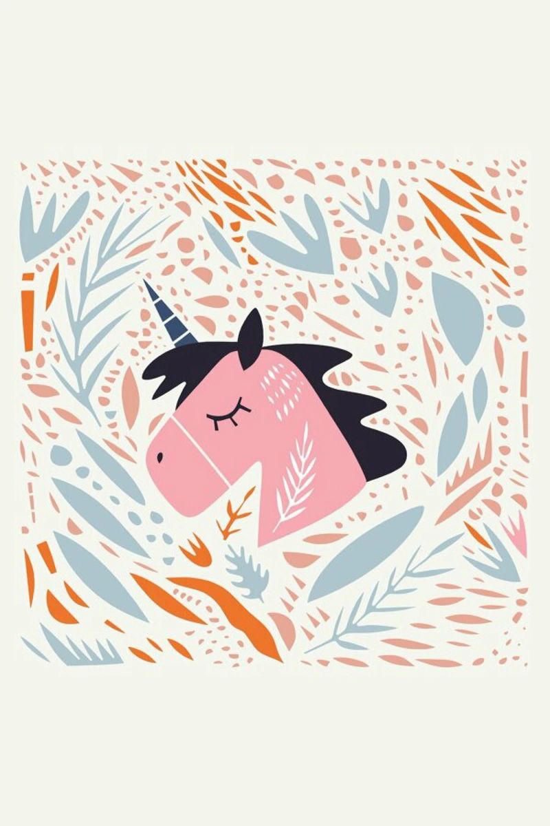 Unicorn in Nature Poster von Little Flourishes