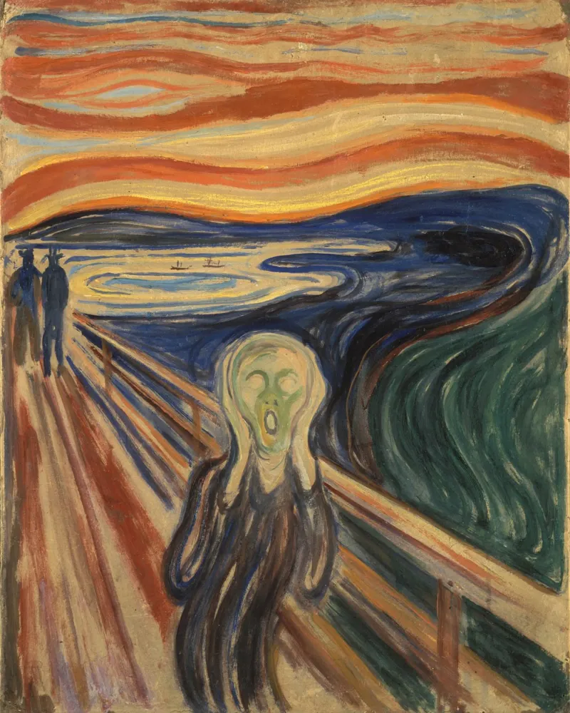 Edvard Munch L'urlo Espressionismo iconico Arte pellicola backlit da NorwesClub