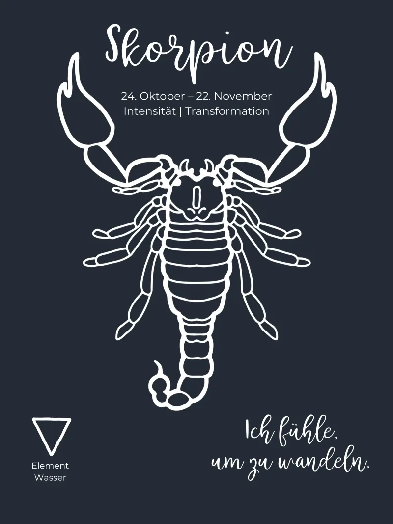 Scorpione (24 ottobre - 22 novembre) tela con Cornice a cassetta da astrobrille