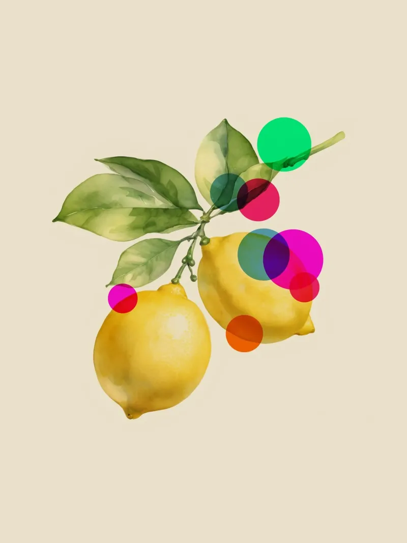 Botanical Lemon Art pellicola backlit da Indigo Rain