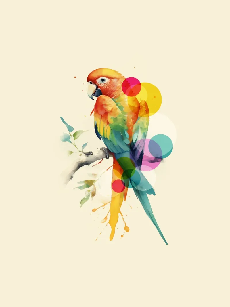 Tropical Parrot Art hahnemühle by Indigo Rain