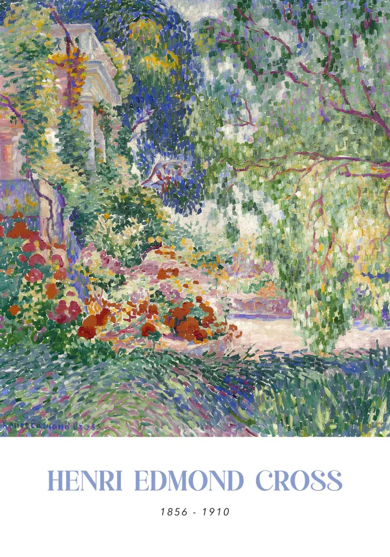 Henri-Edmond Cross Pointillist Giardino Paesaggio pellicola backlit da NorwesClub