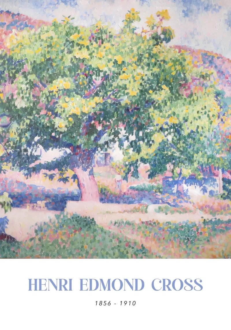 Henri-Edmond Cross Pointillist Tree Landscape hahnemühle by NorwesClub