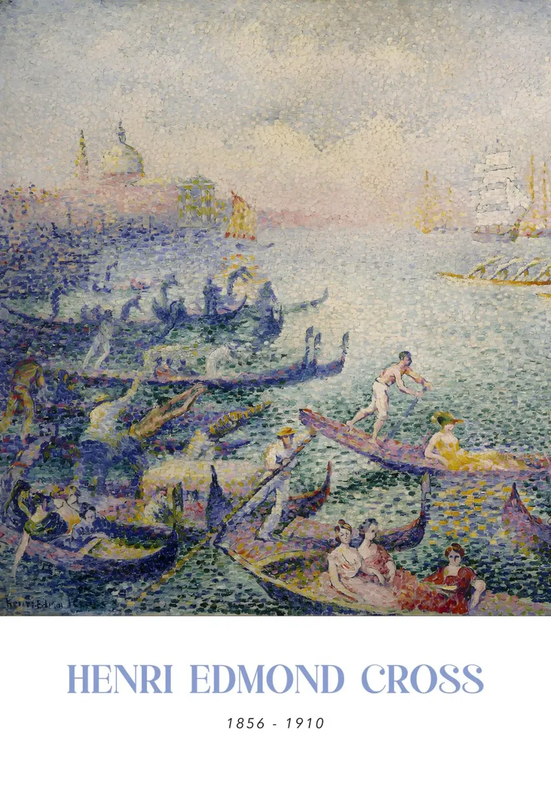 Henri-Edmond Cross Pointillist Regata di Venezia plexiglass da NorwesClub