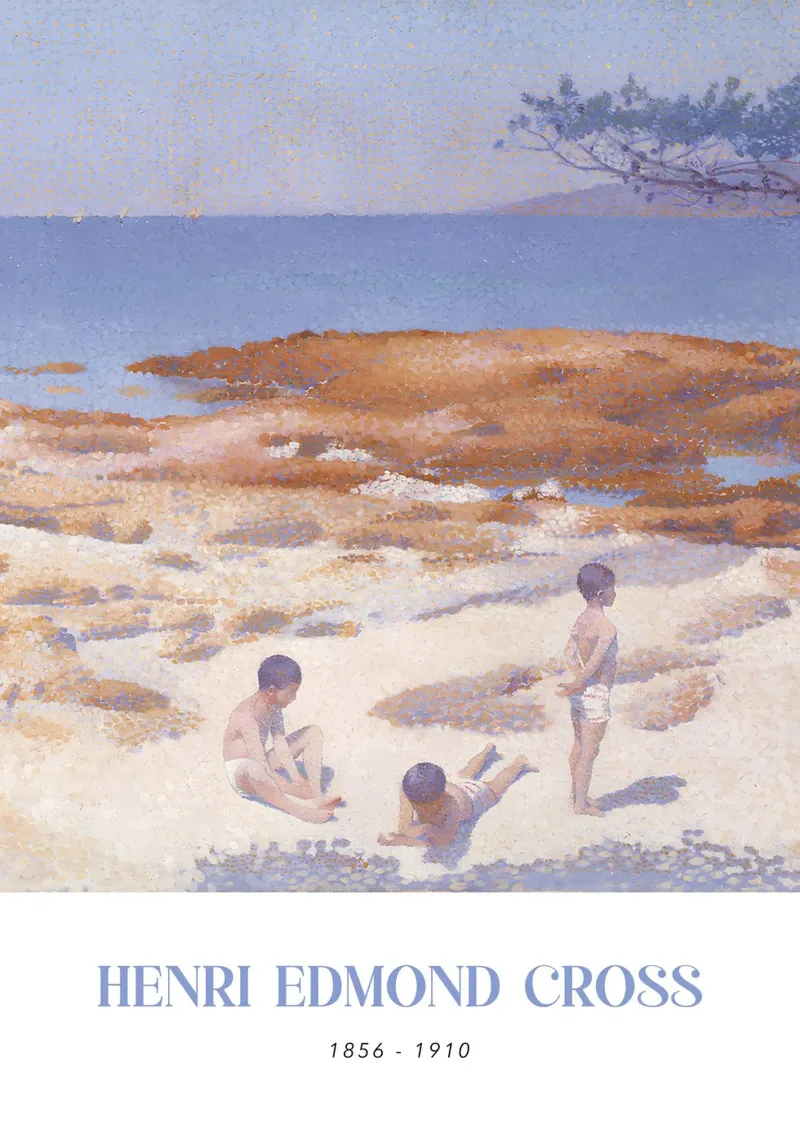 Henri-Edmond Cross Pointillistische Strandfiguren Kunst Acryl-Glas von NorwesClub