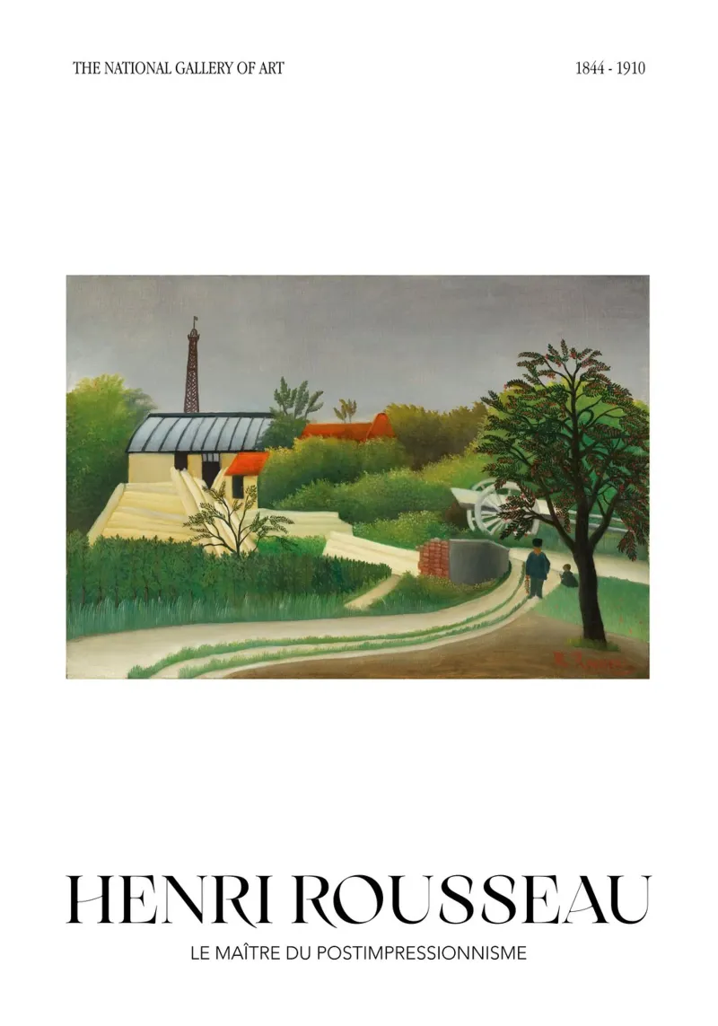 Henri Rousseau Paesaggio parigino post-impressionista pellicola backlit da NorwesClub