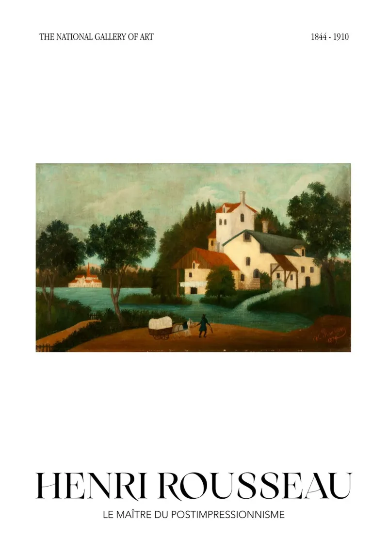 Henri Rousseau Scena rurale post-impressionista carta hahnemühle da NorwesClub