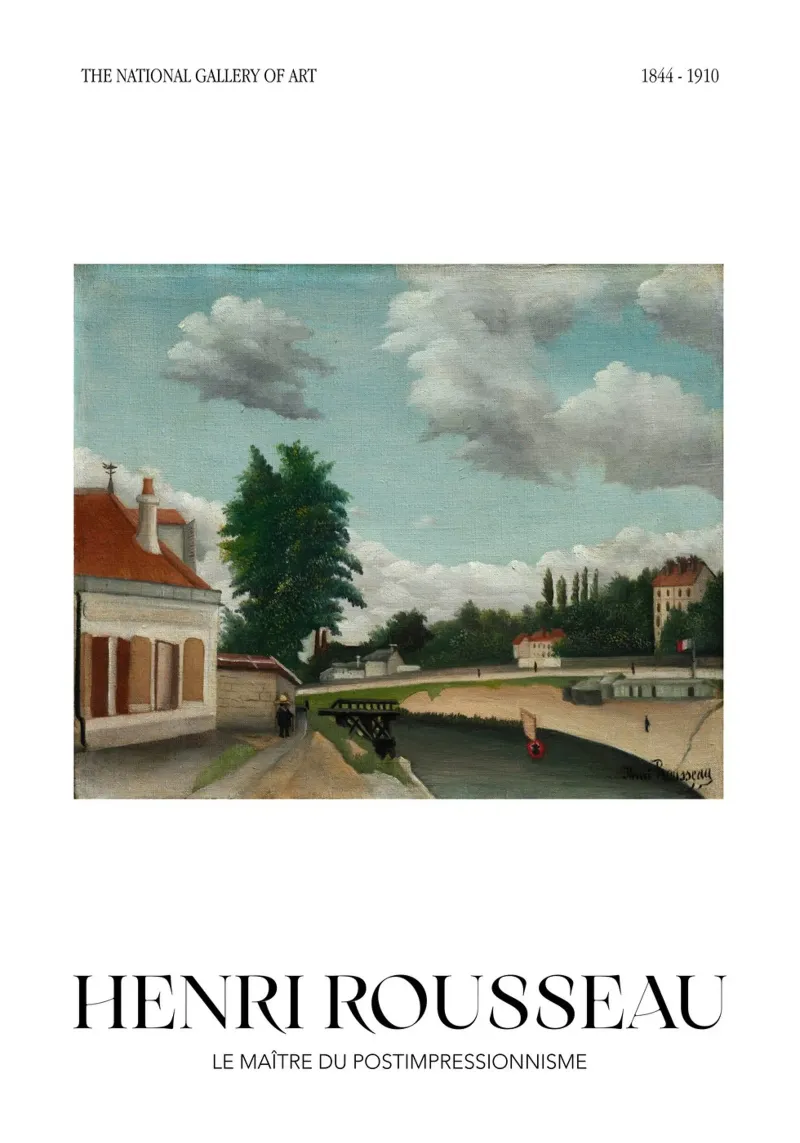Henri Rousseau Scena fluviale post-impressionista pellicola backlit da NorwesClub