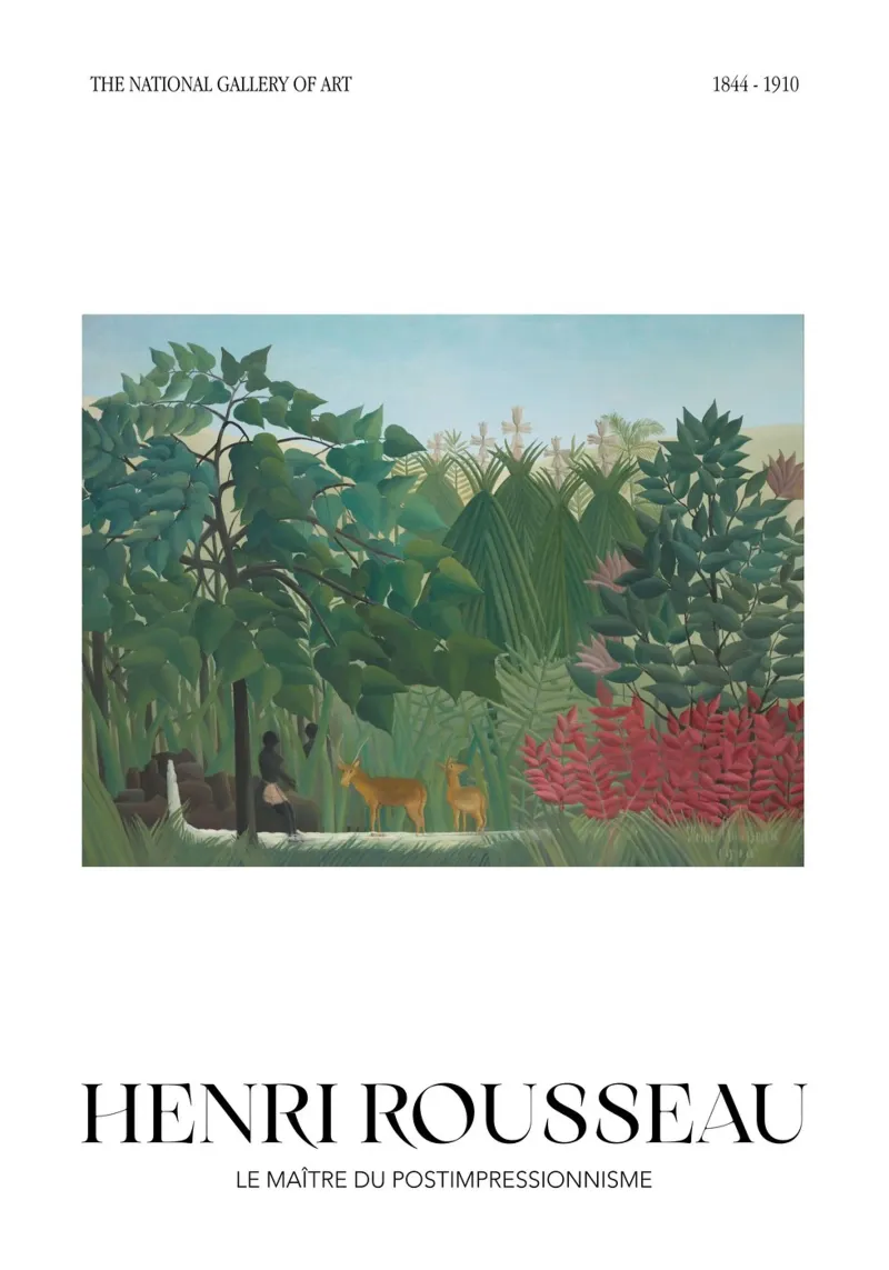 Henri Rousseau Giungla Cascata Vintage Post-Impressionista P poster con telaio in plastica da NorwesClub