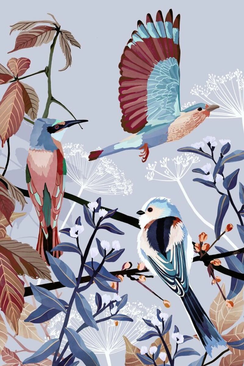 Birds Of Winter poster de Goed Blauw