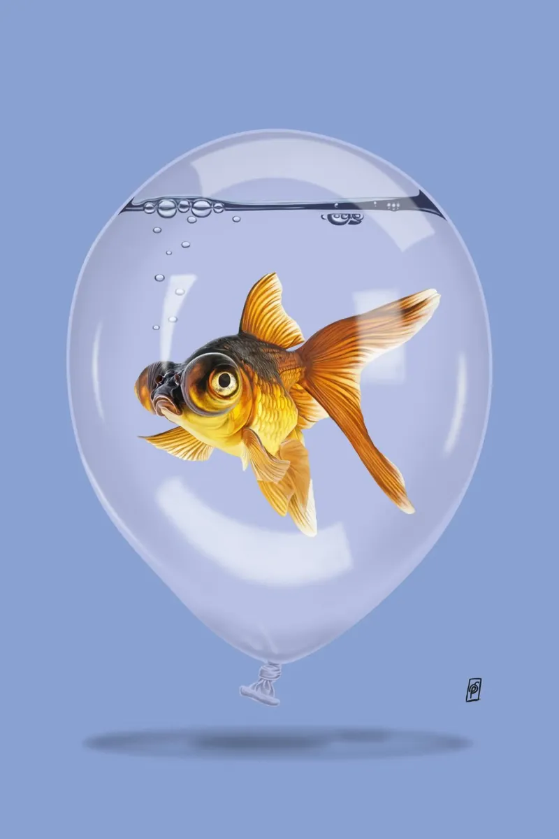 Inflated (Colour) pellicola backlit da Rob Art | Illustration