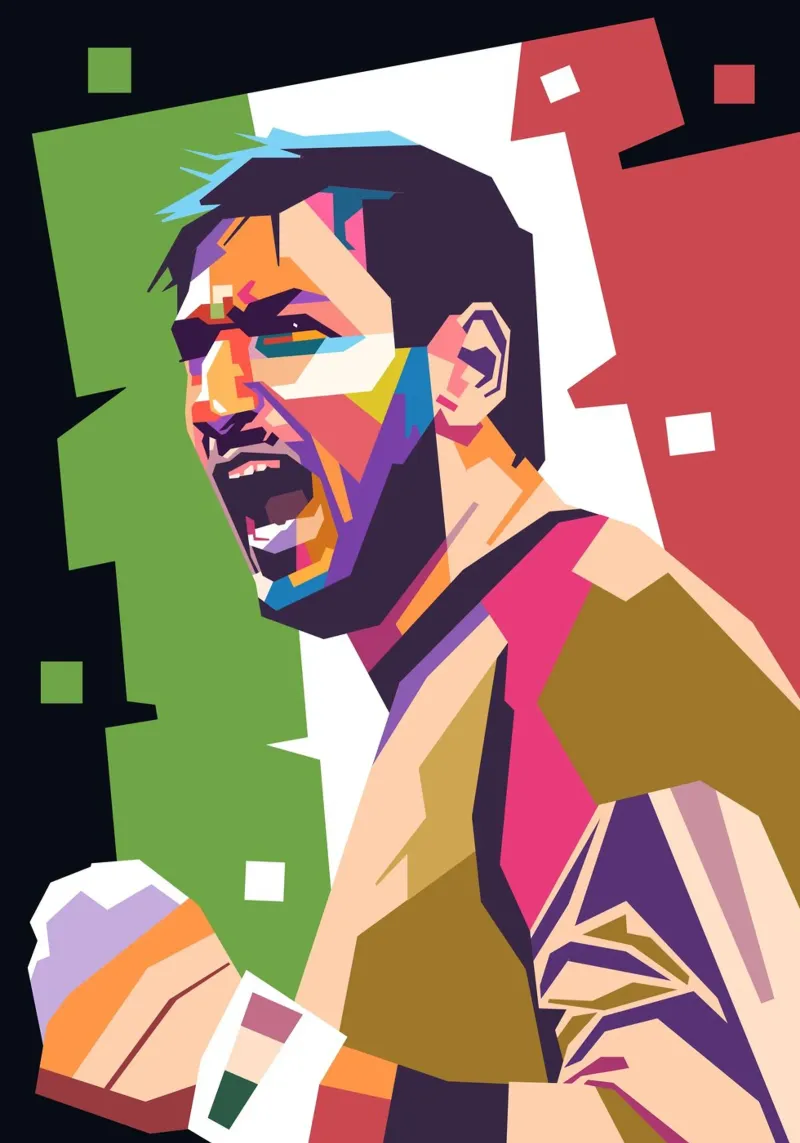 Donnarumma icona del calcio pellicola backlit da Hantamrata