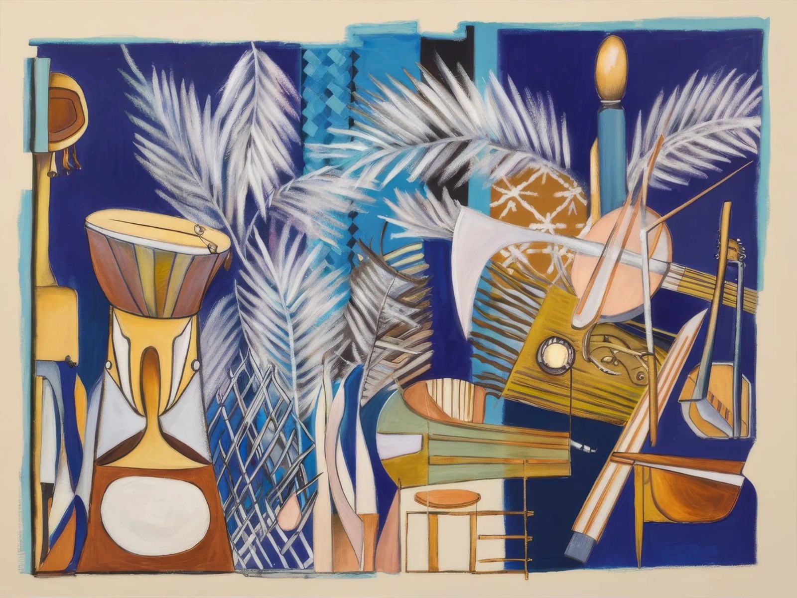 Toile Symphonie abstraite poster de Beach Palette