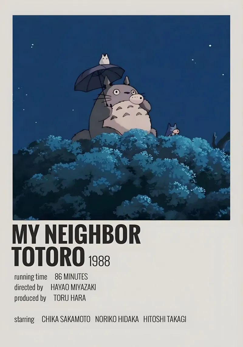 MY NEIGHBOR TOTORO 1988 poster con telaio in plastica da Totoya