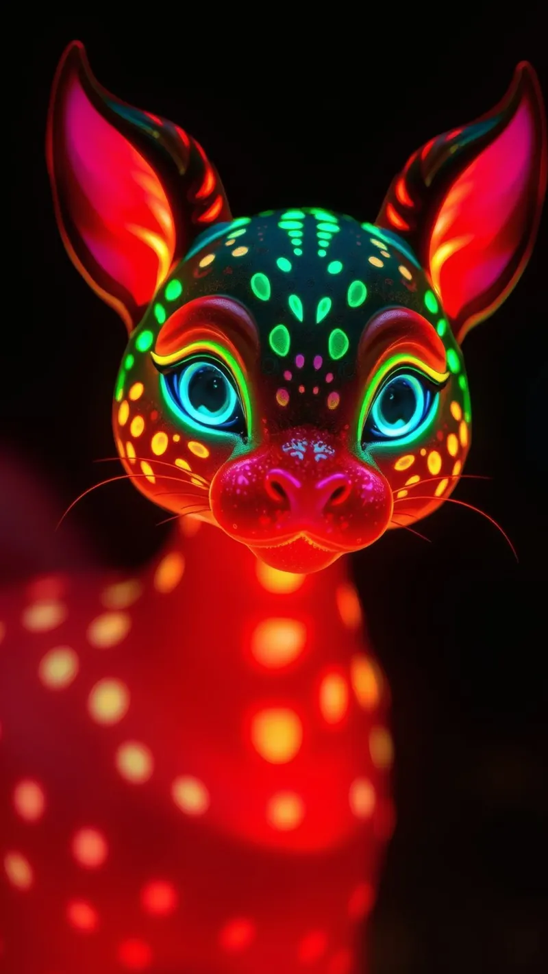abstract deer design with glowing patterns canvas by DesignDoodle