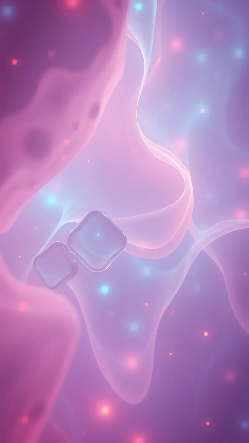 toni tenui di rosa e viola con elementi luminosi pellicola backlit da DesignDoodle