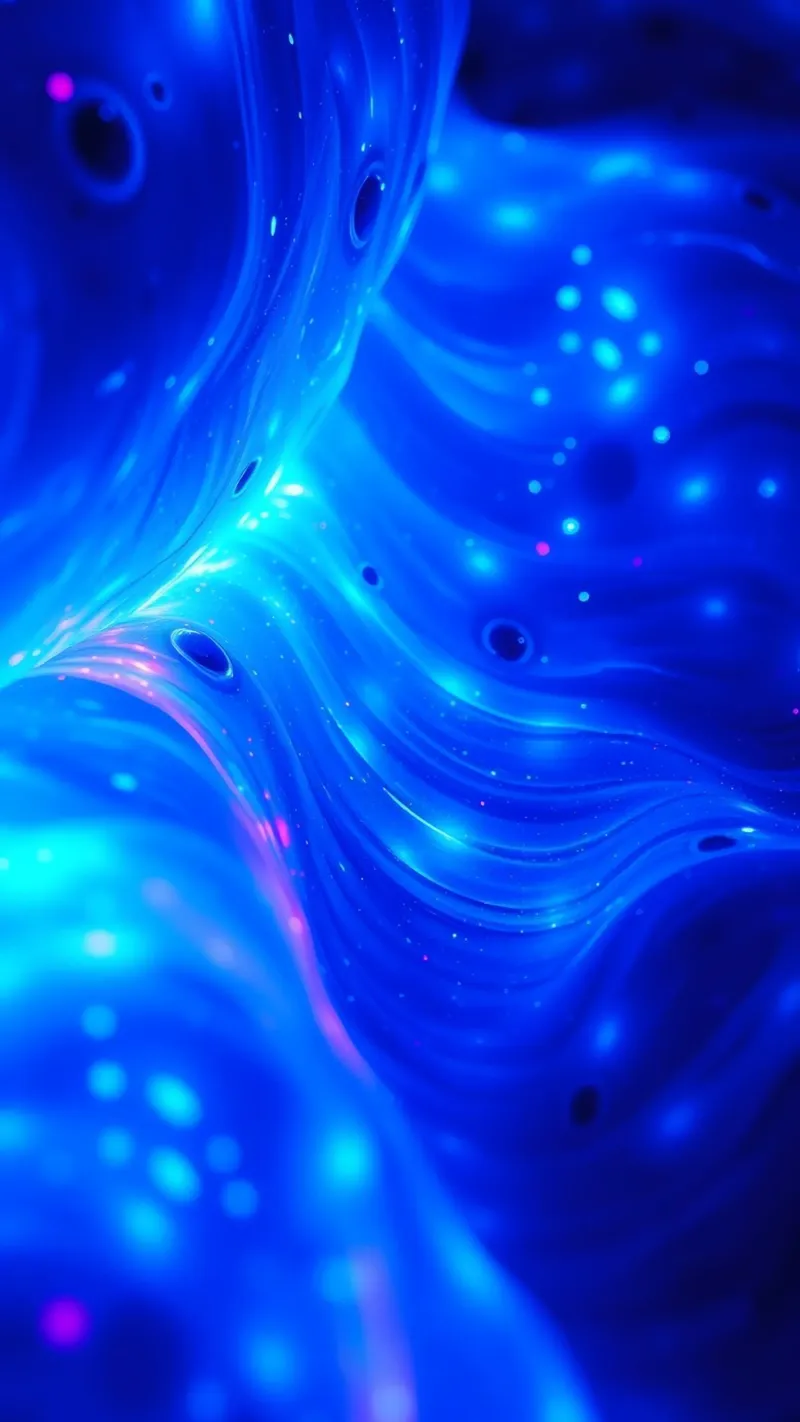 Vibrant waves of blue abstract design create a stunning art canvas by DesignDoodle