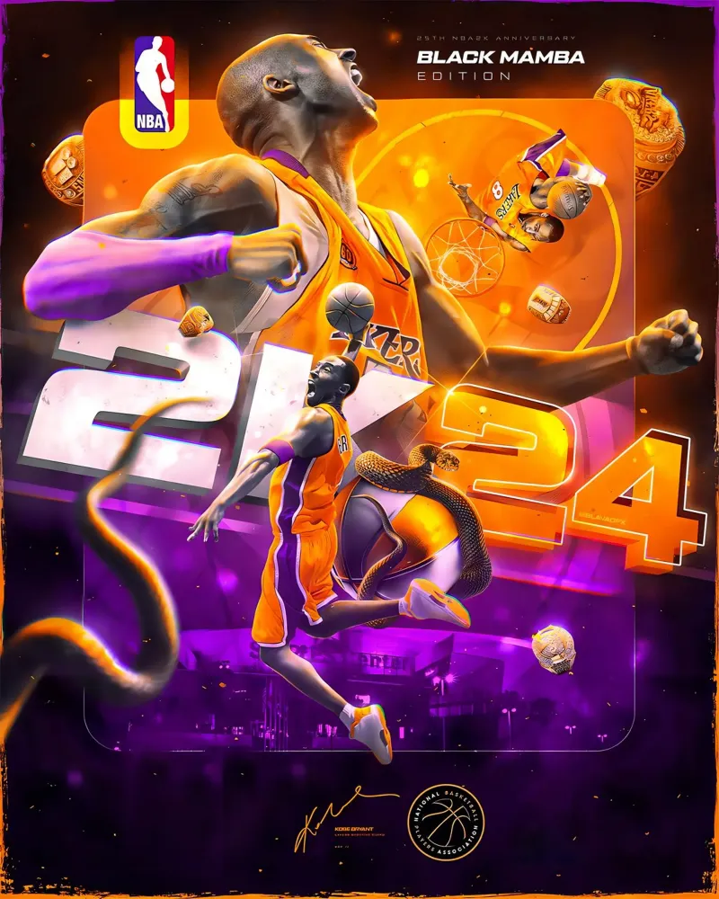 Kobe Bryant pellicola backlit da Agus Creative