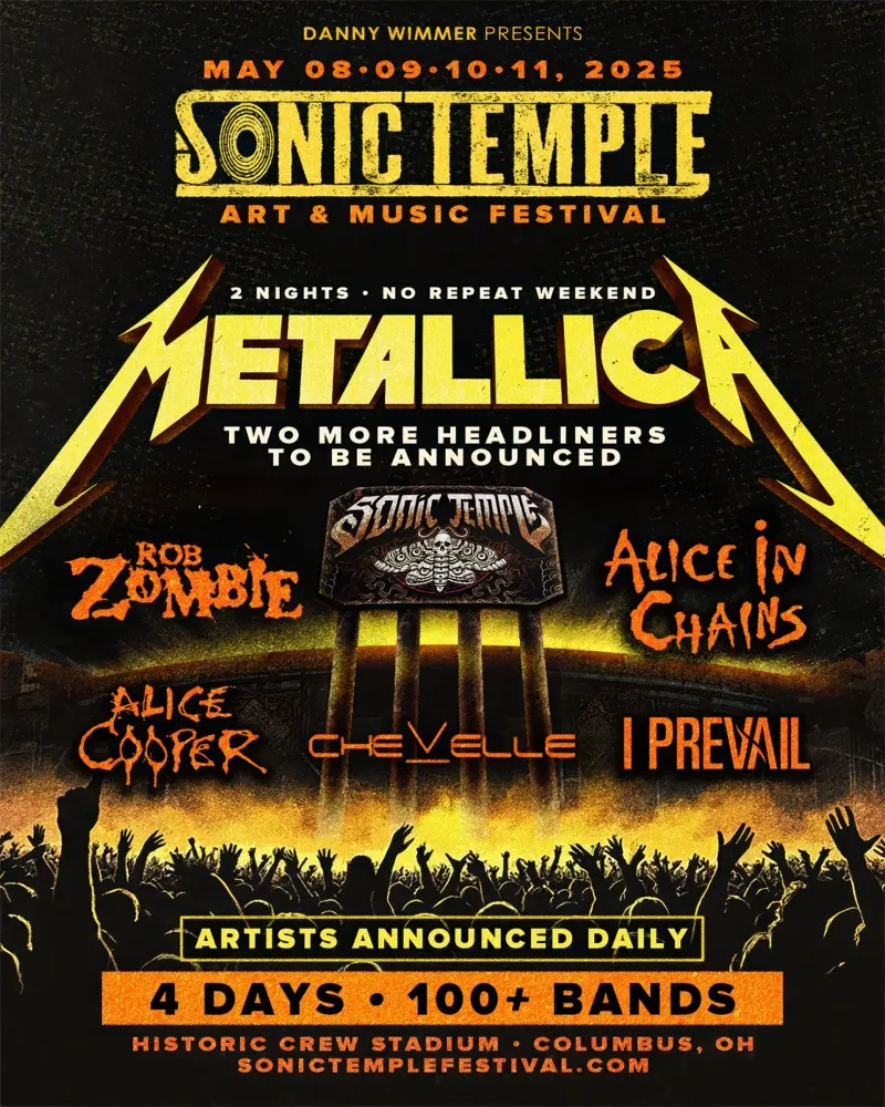 Festival del Tempio Sonico poster da Band Merch