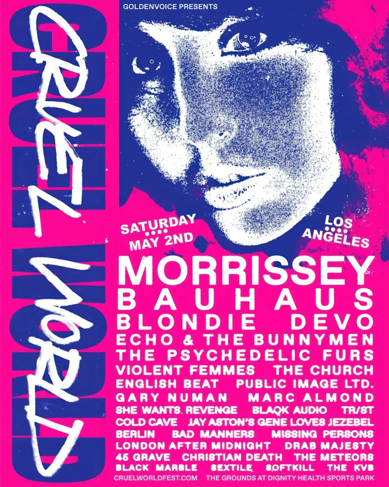 Festival del mondo crudele poster con telaio in plastica da Band Merch