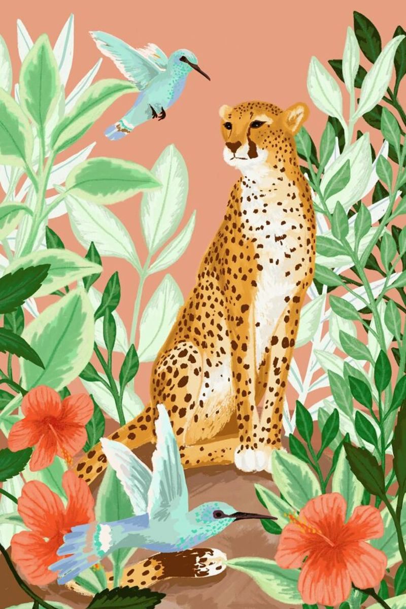 Tropic Cheetah Poster von Goed Blauw