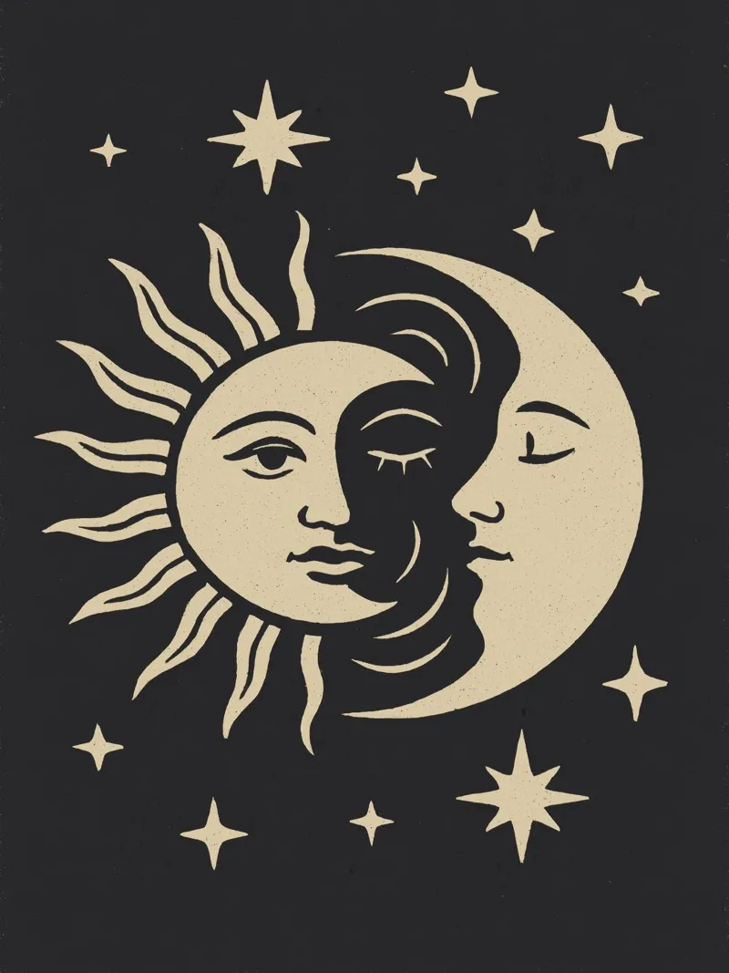 Sun And Moon carta hahnemühle da treechild