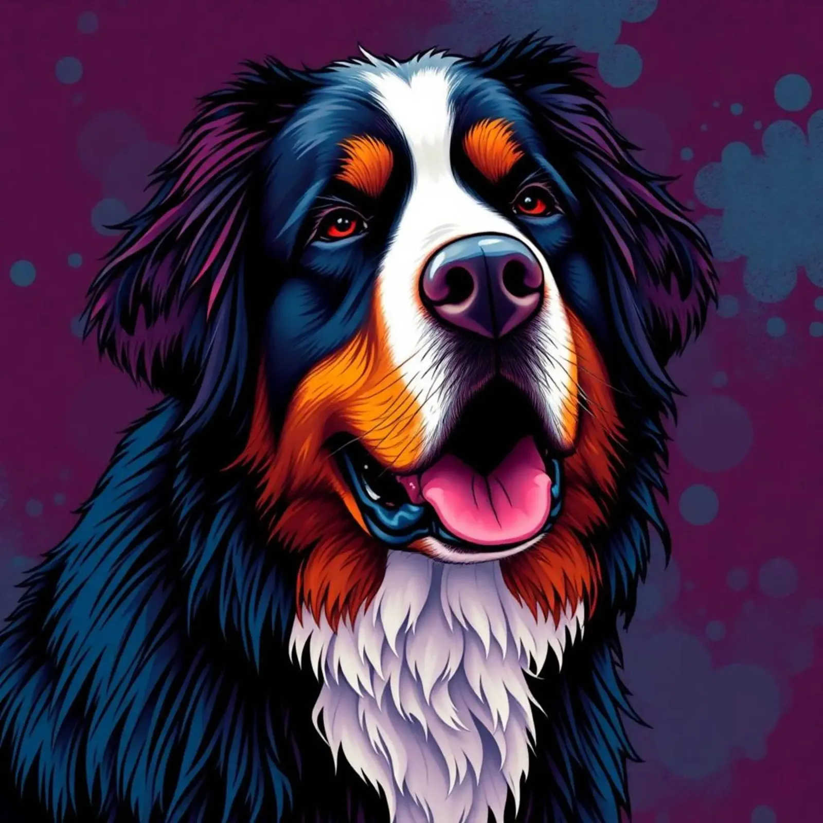 Bellissimo cane da montagna bernese #11 poster con telaio in legno da Yumis.Beargang.and.Me