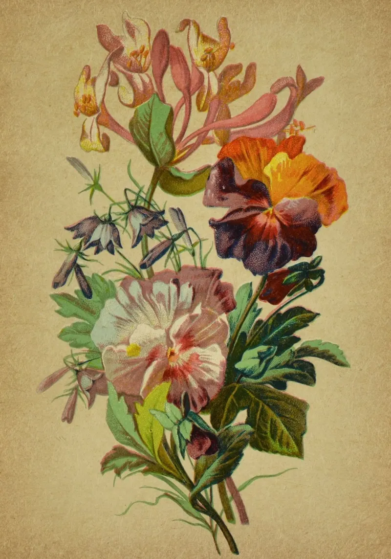 Bouquet no. 2 alluminio dibond da vintagebotanics