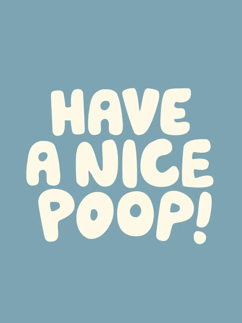 Have a Nice Poop Blue Bathroom Wall Decor Typography Print plexiglas de THE MOTIVATED TYPE