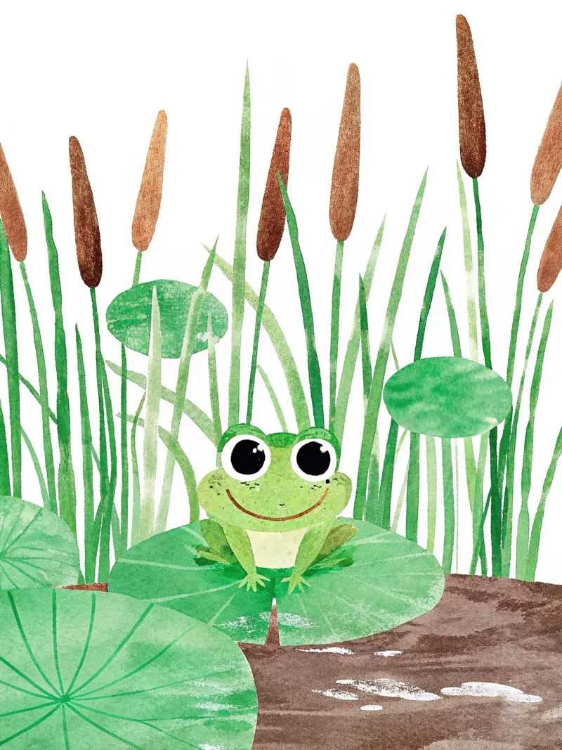 Una piccola rana molto felice pellicola backlit da BABY ART PRINTS