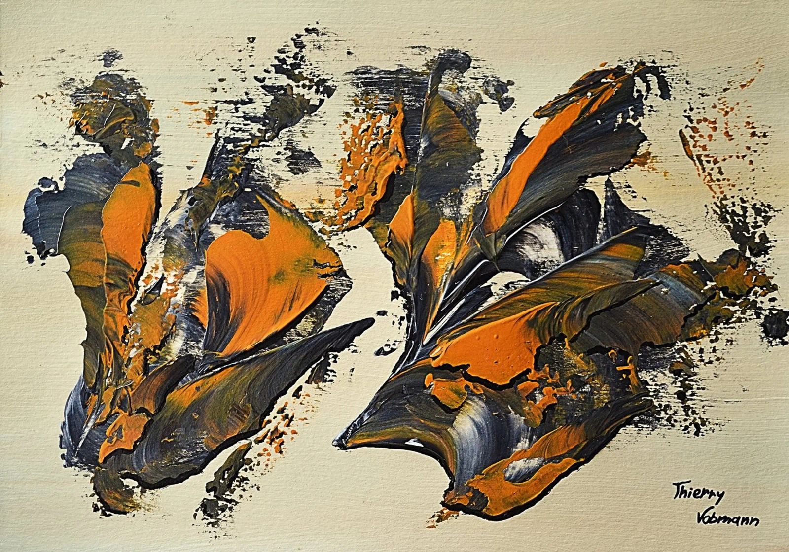 MESSAGE FROM THE HEART 23 Hahnemühle von Thierry Vobmann Abstract painting