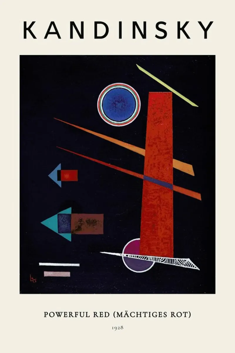 Kandinsky - Powerful Red (Mächtiges Rot) pellicola backlit da ARTOTHEK