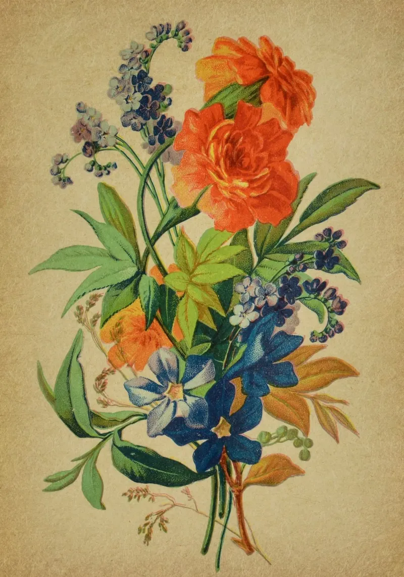 Bouquet no. 7 alluminio dibond da vintagebotanics