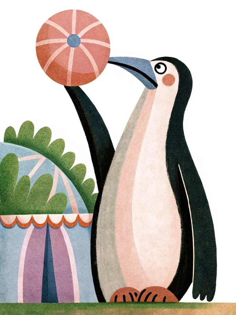 Un buffo pinguino pellicola backlit da BABY ART PRINTS