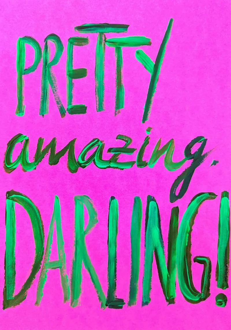 Pretty Amazing, Darling! poster con telaio in legno da sum2proveDesign