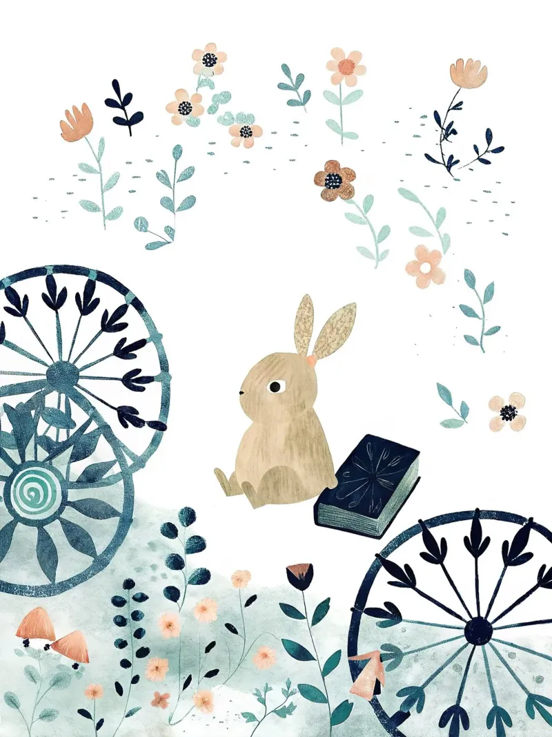 le lapin de lecture hahnemühle de 🐹 BABY ART PRINTS