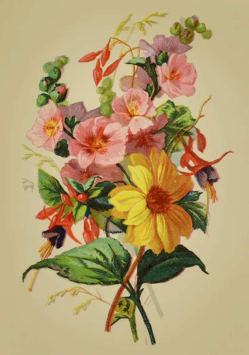 Bouquet no. 9 alluminio dibond da vintagebotanics
