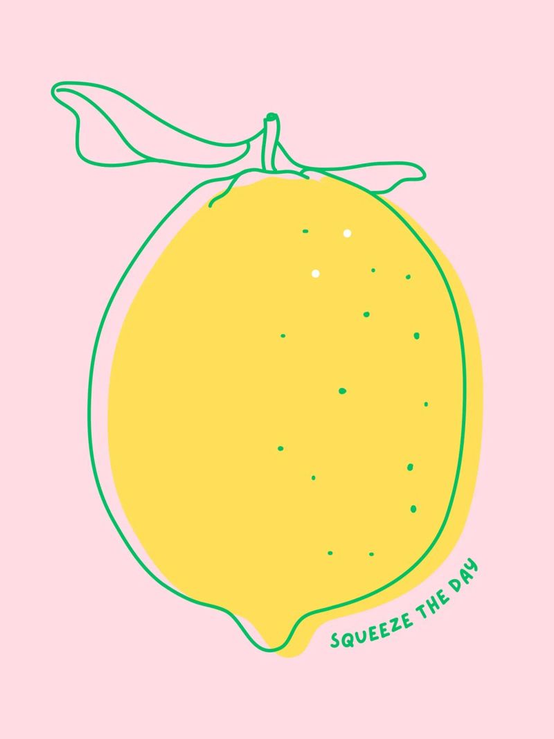 Squeeze the day - Grafische Zitrone plexiglass da Ohkimiko