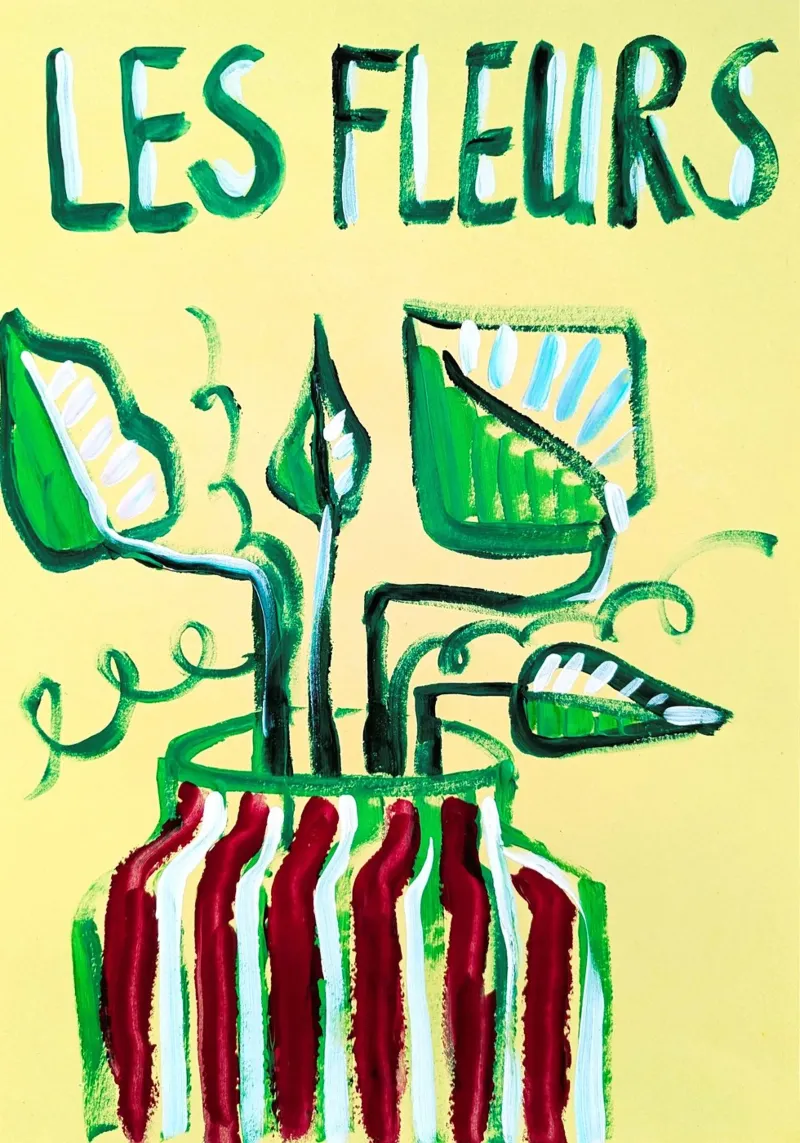 Les Fleurs 1 poster con telaio in alluminio da sum2proveDesign