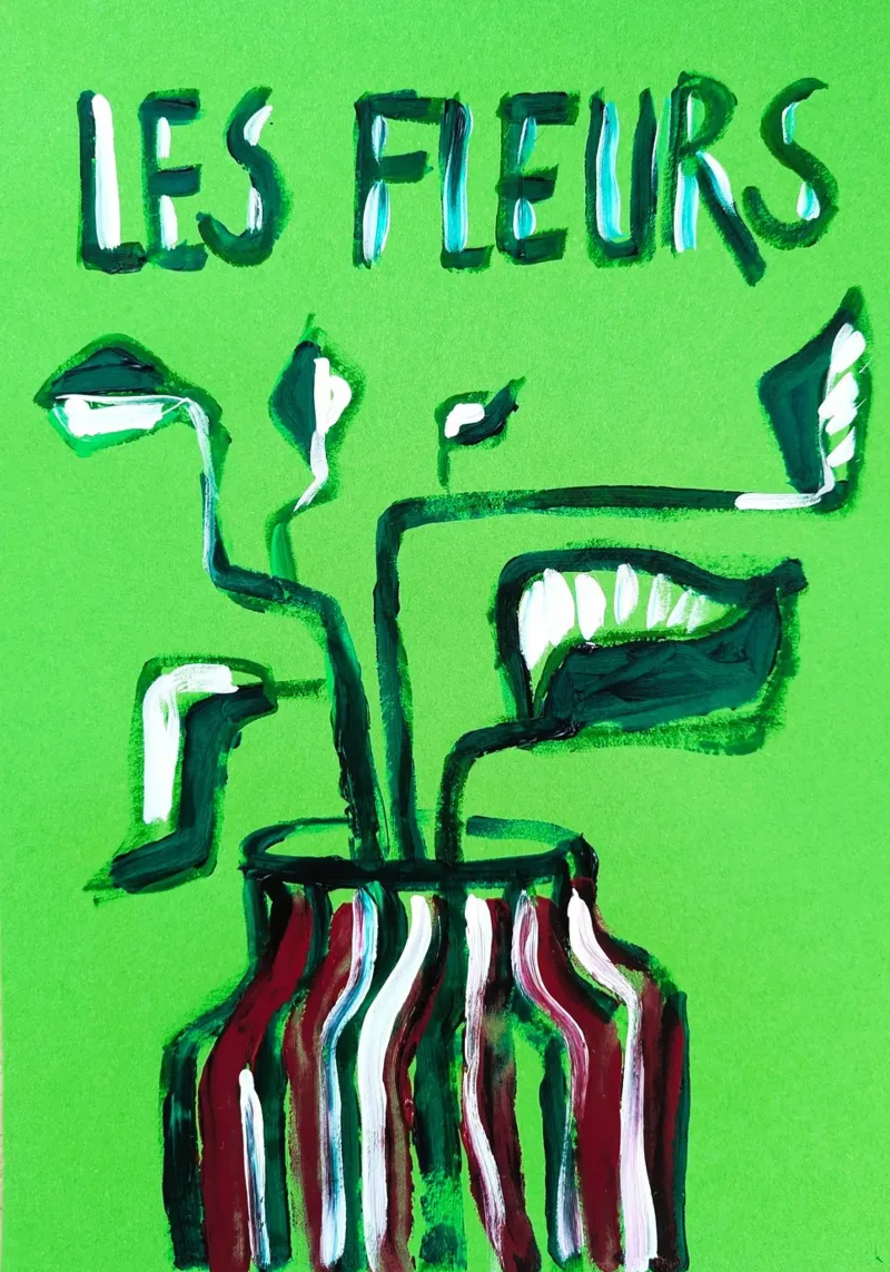 Les Fleurs 2 poster con telaio in alluminio da sum2proveDesign