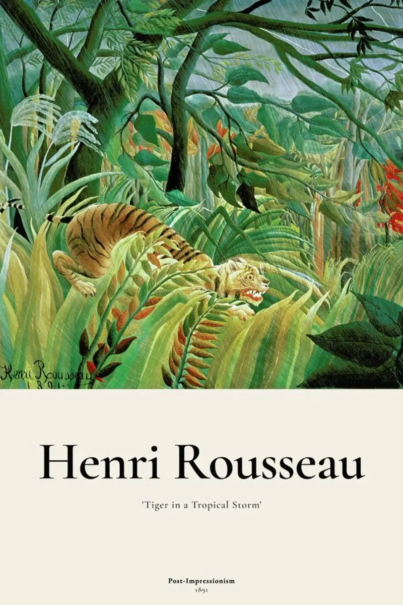 Rousseau - Tiger in a Tropical Storm (Surprised!) pellicola backlit da ARTOTHEK