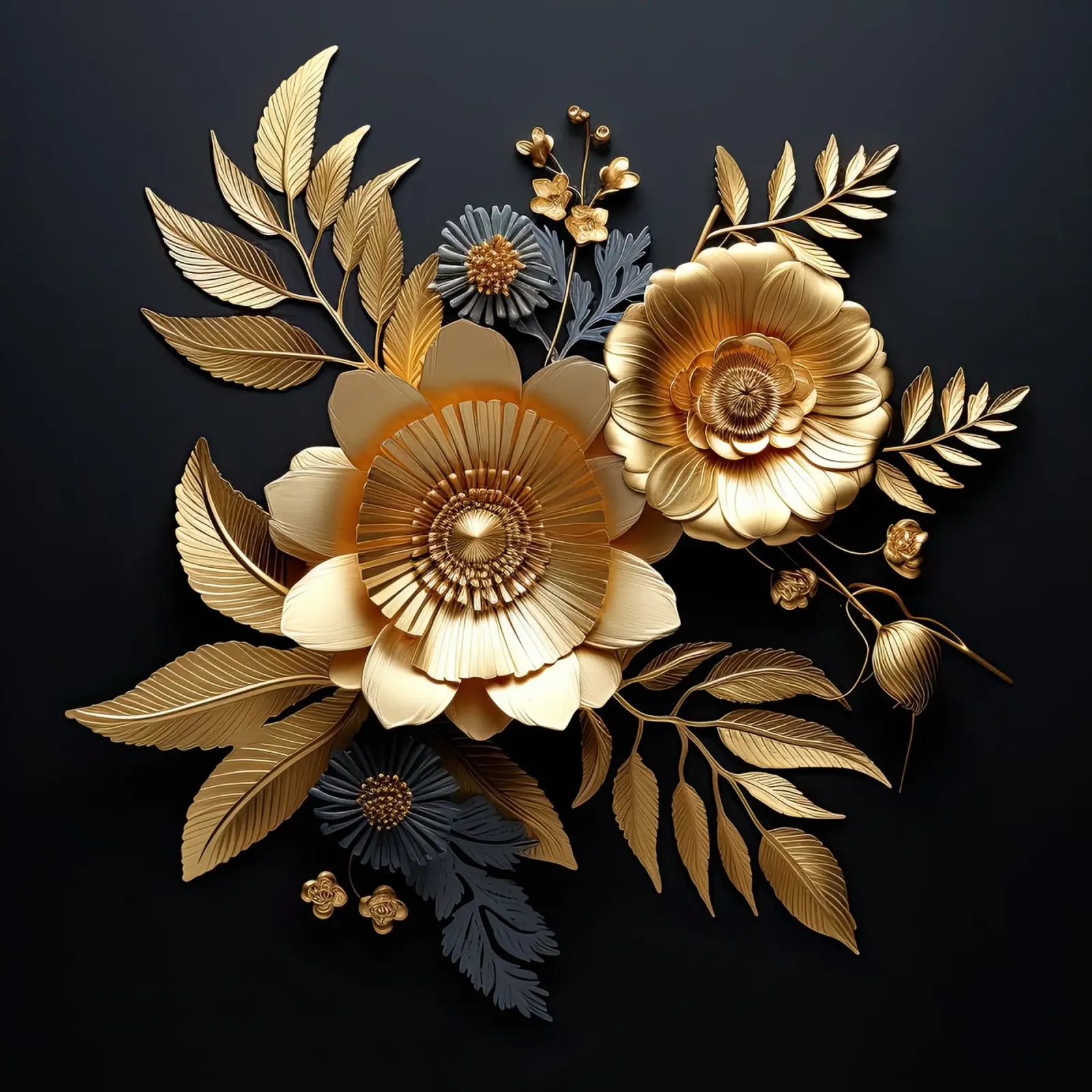 Fiori d'oro pellicola backlit da Imagine