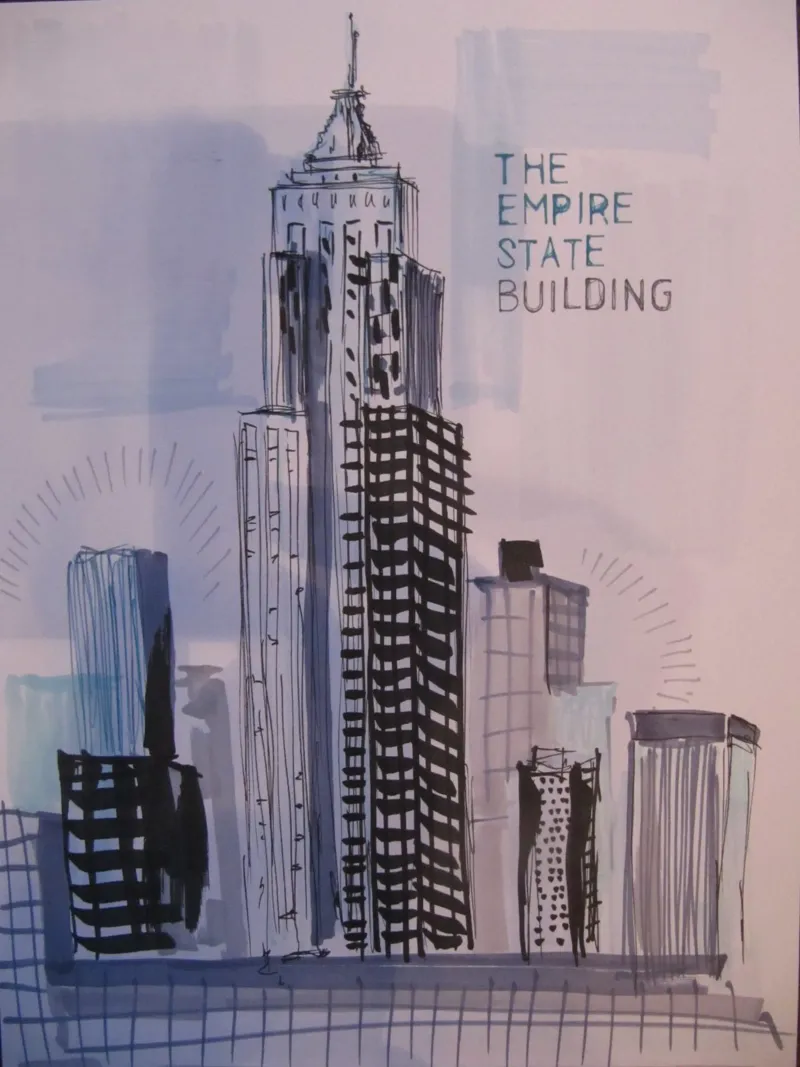 Empire State Building poster con telaio in legno da sum2proveDesign